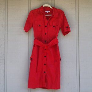 Derek Lam Collective Red Shirtdress Size 42 IT (US 6) Great Condition